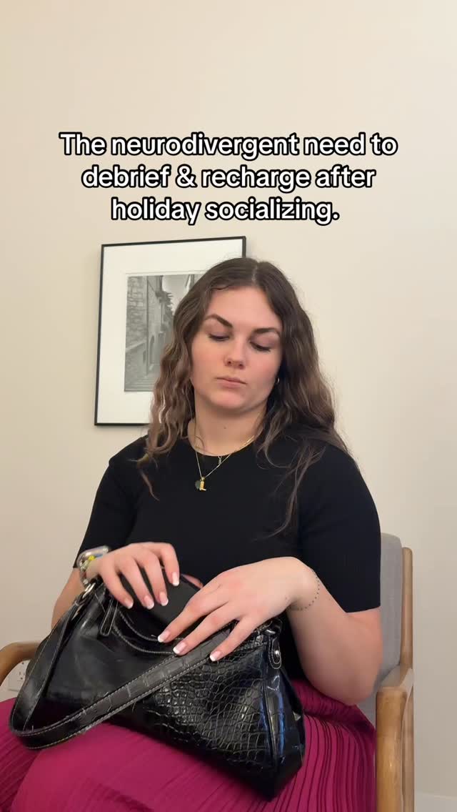 Big social events, like the holidays, can be exhausting for neurodivergent brains.
Even when we enjoy being around others, managing social cues, sensory input, and masking can take a lot of energy. It’s normal to need time to relax, recharge, and sometimes debrief with a therapist. Resting afterward isn’t laziness...it’s essential self-care!
#mentalhealth #counseling #selfcare #therapy #adhd