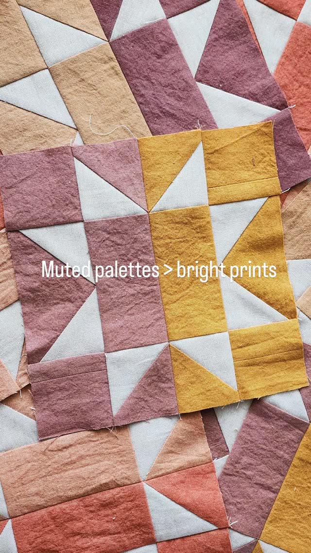 I'll always choose soft, earthy tones for a quilt. Anyone else?