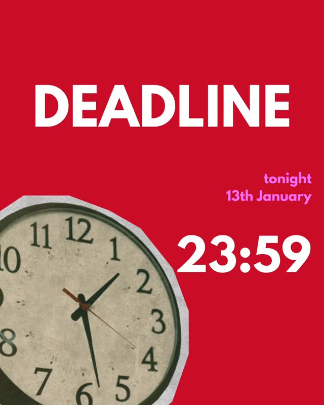 🚨TONIGHT’S THE NIGHT🚨
There’s still time to submit your crazy idea to Cork Fringe 2026! Our submission portal closes as the clock strikes twelve tonight.
You can find the link to our application guidelines and the submission portal on our website at www.corkfringe.com
Up Cork!