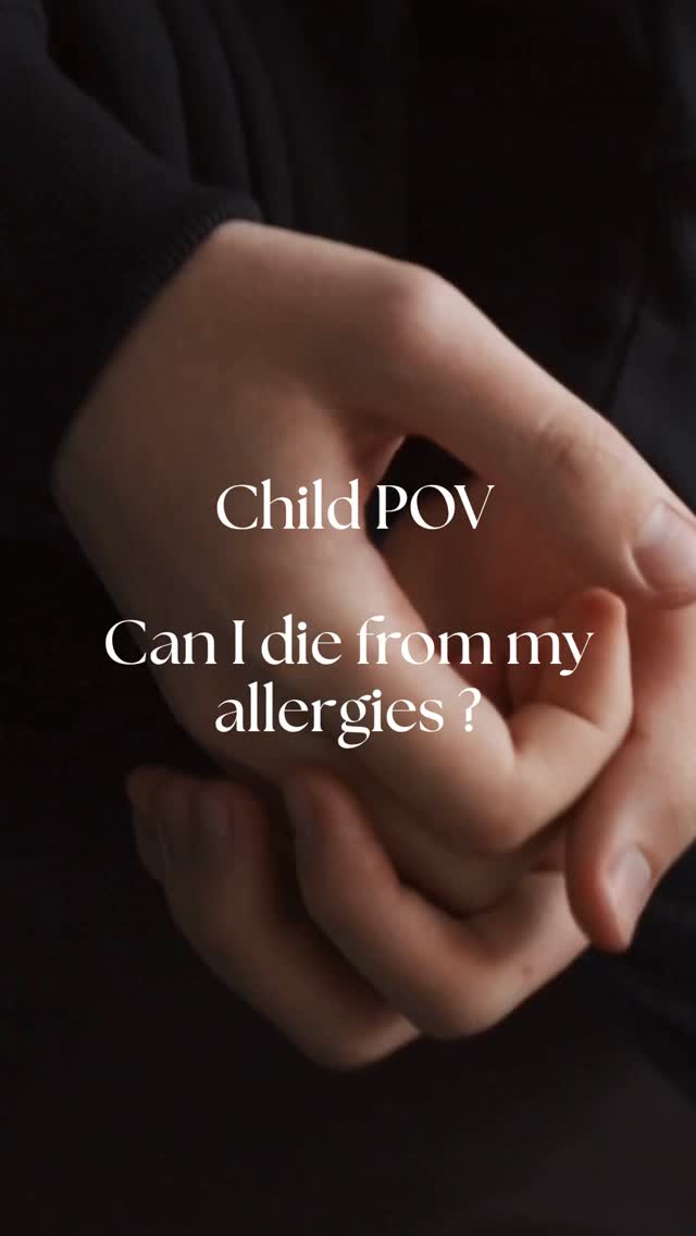 I know this can feel like such a difficult topic to think about. It can bring up lots of feelings and parents may feel unsure of how to respond.
It feels like the kind of question that should come much later in life, not from a young child. They can ask it at what feels like 'random times'- on the car journey to school or when they are going to a friend's house. You might feel caught off guard. This is completely understandable ❤️
Children are trying to make sense of something big with the tools they have.
One of the most grounding things you can do is answer honestly, calmly, and clearly. It may feel like a challenging conversation to have but children can sometimes start to fill in their gaps in knowledge themselves. We can help ensure they have the right information.
You can explain that allergic reactions can sometimes be severe/dangerous (a word that makes sense to your child), but the chance of something life-threatening happening is very small, especially when you follow the behaviours that keep you safe.
Remind them that they aren’t doing any of it alone.
There are grown-ups at home, at school, at clubs and parties who are aware of their allergies and ready to keep them safe.
✨You have their medication with you.
✨You know how to spot early signs.
✨You know what to do, and they can trust you with that.
And if you notice that the fear is becoming something they carry every day, that’s a sign they might need further support.
Anxiety isn't part of their identity.
With the right tools, children can build confidence, understand their allergy in an age-appropriate way, and get back to the business of being a child.