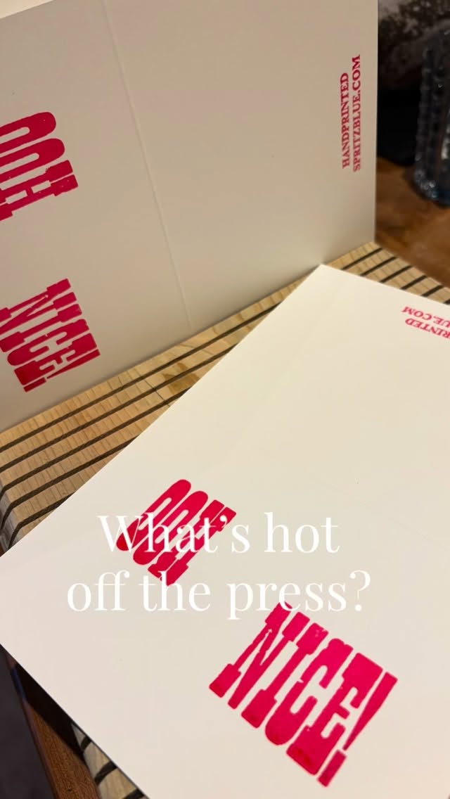 OOH NICE!
The first new design off the press this year. I’ve used a sweet little vintage French woodcut typeface that just arrived last week.
I’m now thinking about what else I can print with it. Do you have a favourite phrase or saying? Comment below.