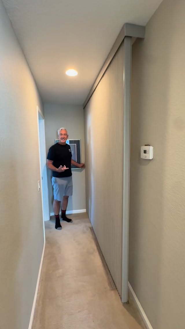 #vertiglide @hunterdouglas Fun idea to cover laundry, water heater, and storage! .
.
.
.
#rollshades #palmsprigsblinds #hunterdouglas #somfy #blackouts #laquintablinds #ranchomirage #indianwells #smarthome#palmdesert #cathedralcity @hunterdouglas @altawindowfashions
#palmsprings #rollershades #windowtreatmentpalmsprings #shutters #plantationshutters #motorizedrollershades #electricrollershades #automatedrollershades