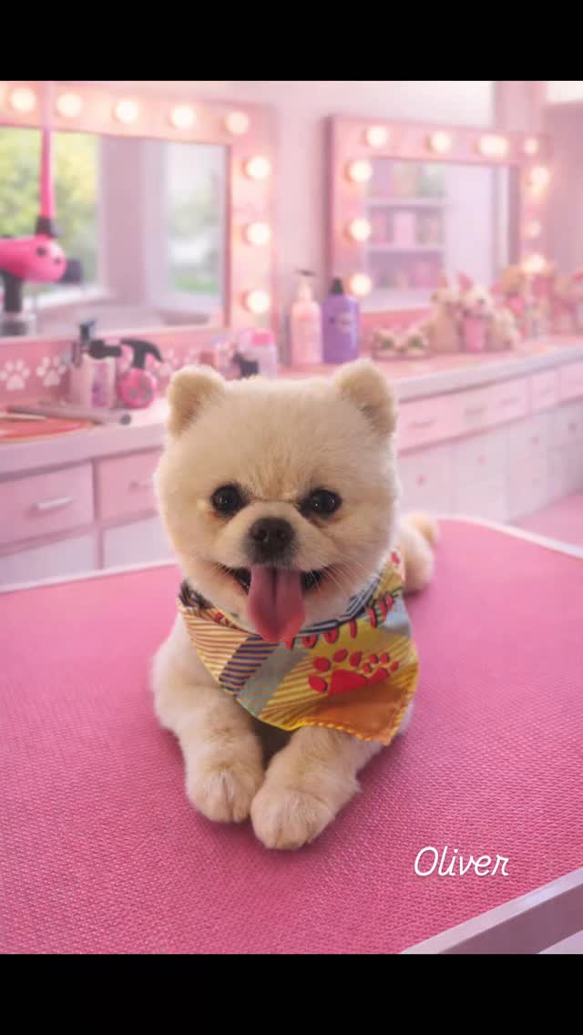 Oliver looking cute after his groom.❤️
#pomeranian #whittier #lapuente #lahabraheights #hacienda