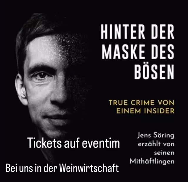 🔎🍷 TRUE CRIME - WEINWIRTSCHAFT 🍷🔎
Am 16.05.2026 wird es spannend bei uns in der
Weinwirtschaft Friedrich-Wilhelm!
🎭 „Hinter der Maske des Bösen“
Ein außergewöhnlicher True-Crime-Abend mit tiefen Einblicken in einen der erschütterndsten Fälle der Geschichte – packend, intensiv und hautnah erzählt.
📍 Ort: Weberbach 75, 54290 Trier
📅 Datum: Samstag, 16.05.2026
🕖 Beginn: 19:00 Uhr
🚪 Einlass: 18:00 – 19:00 Uhr
🍷 Genießt spannende Geschichten in besonderer Atmosphäre – begleitet von ausgewählten Weinen und unserer Küche.
🎟 Tickets jetzt sichern bei eventim
#TrueCrime #HinterDerMaskeDesBösen #TrierEvents #Weinwirtschaft #LiveEvent
