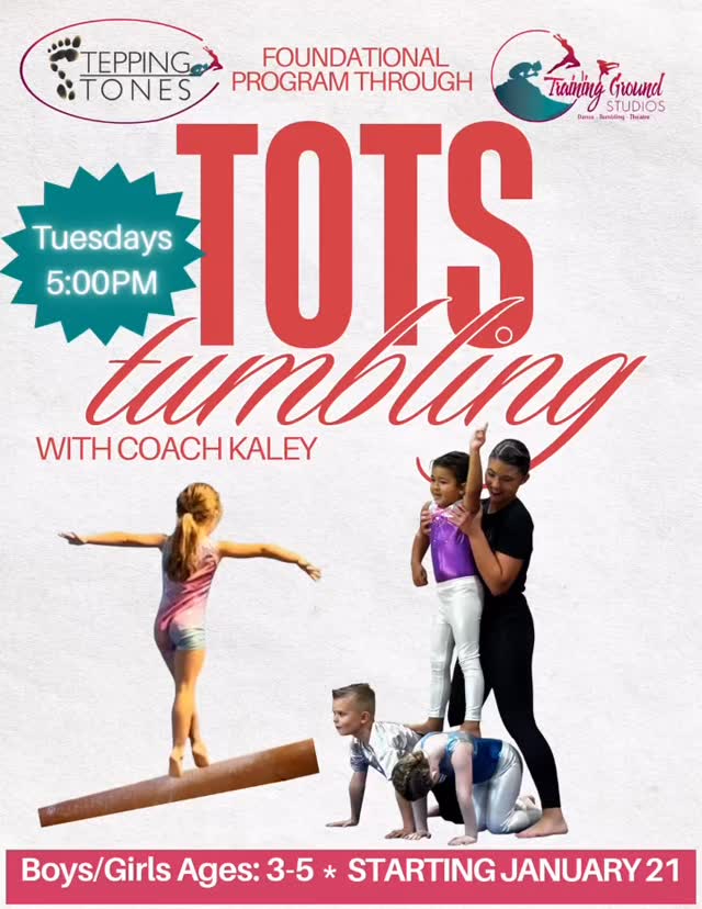 🚨CORRECTION🚨January 20th! So excited to “roll out” this tumbling class for your little tots ages 3-5! Limited spots available so enroll now by clicking this link!
https://app.gostudiopro.com/online/index.php?account_id=3848
Located just off Hwy 67 and CR 2008
(254)307-2778
#tgstumbling
#totstumble #inspiretransformrenew #steppingstones