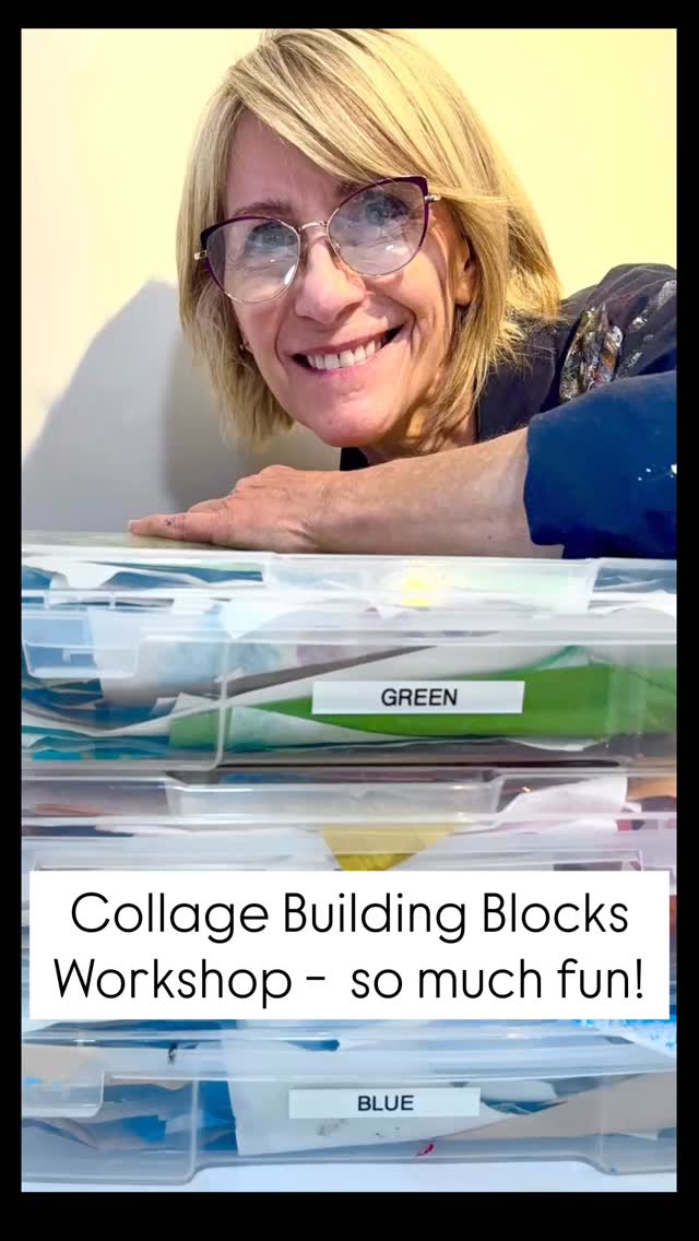 This past Saturday I taught my Collage Building Blocks workshop. It was SO much fun!
We focused on color mixing, explored Gelli plates, and used a variety of tools to make collage paper.
I’m teaching another class, Saturday, January 24th, from 10am-2pm. There’s a couple spots left and I'd love you to join me!
Link in bio. 😁