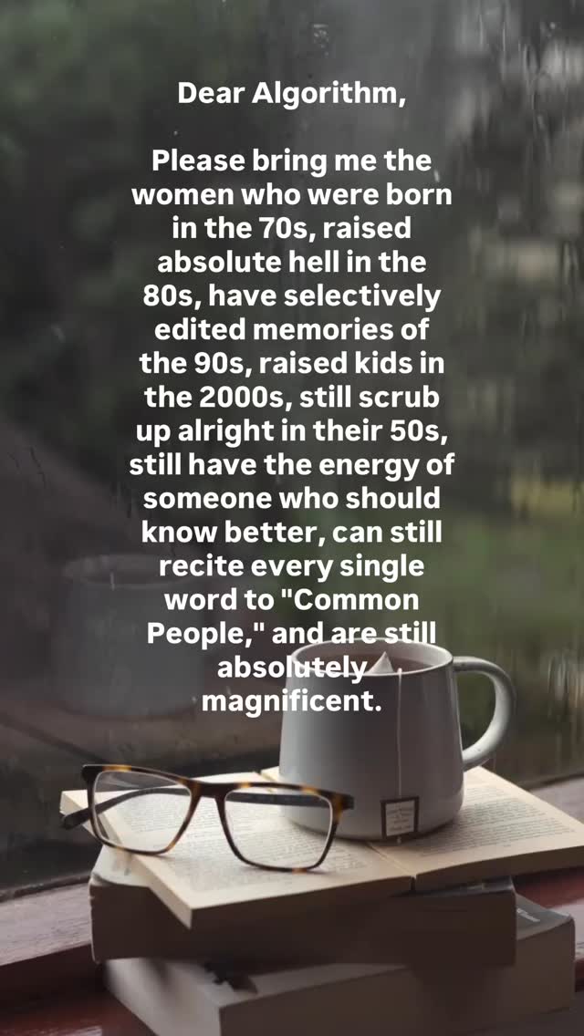 It’s my birthday. I’m 54. And I’m not interested in “aging gracefully” or “embracing the wisdom of my years” or any of that nonsense people say when they think you should start fading into the background.
I want to find MY people.
The women who remember when Britpop was actually happening, not just a Spotify playlist.
Who can still sing every word to “Common People” - and I mean EVERY word, including Jarvis’s spoken bit at the end.
Who raised children while running on approximately 4 hours of sleep and pure spite.
Who’ve been through perimenopause, menopause, and every other “pause” life has thrown at them and came out the other side BETTER.
Who look in the mirror and think “yeah, alright, not bad for someone who’s been through all THIS.”
Who’ve got more energy now than they did at 40 because they finally figured out how their body actually WORKS.
Who refuse to be invisible just because society decided women over 50 should quietly disappear into beige cardigans and “age-appropriate” haircuts.
Who are funnier, sharper, and significantly less willing to put up with bollocks than they were at 25.
Who still remember what it felt like to hear “Disco 2000” for the first time and think “YES, this is EXACTLY how life feels.”
If that’s you?
Drop a 🎂 below and tell me what year you were born.
Bonus points if you can tell me your favorite Britpop song without Googling it.
Let’s do a roll call. Because we’re not done yet. We’re just getting REALLY good at this.