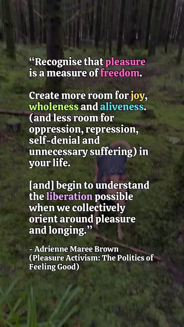This quote is the therapist energy I’m bringing to 2026. It’s all about orienting to pleasure 🫶
#pleasure #activism #therapy