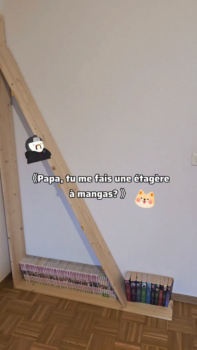 "Papa, tu me fais une étagère à mangas?" 📚🤩 #diy
C'était le rêve de Lenny d'avoir son étagère pour ranger sa collection de livres - surtout des mangas mais pas exclusivement ☺️ Il n'avait pas pu les emporter en voyage et il tenait à les ranger correctement dans sa nouvelle chambre 🤗
Difficile de trouver les bonnes dimensions donc finalement la meilleure option était de la construire sur mesure 🛠🪚🪵Merci papa 🤎
Vous en pensez quoi ?😊
Diy | bois | étagère | manga |Japan addict