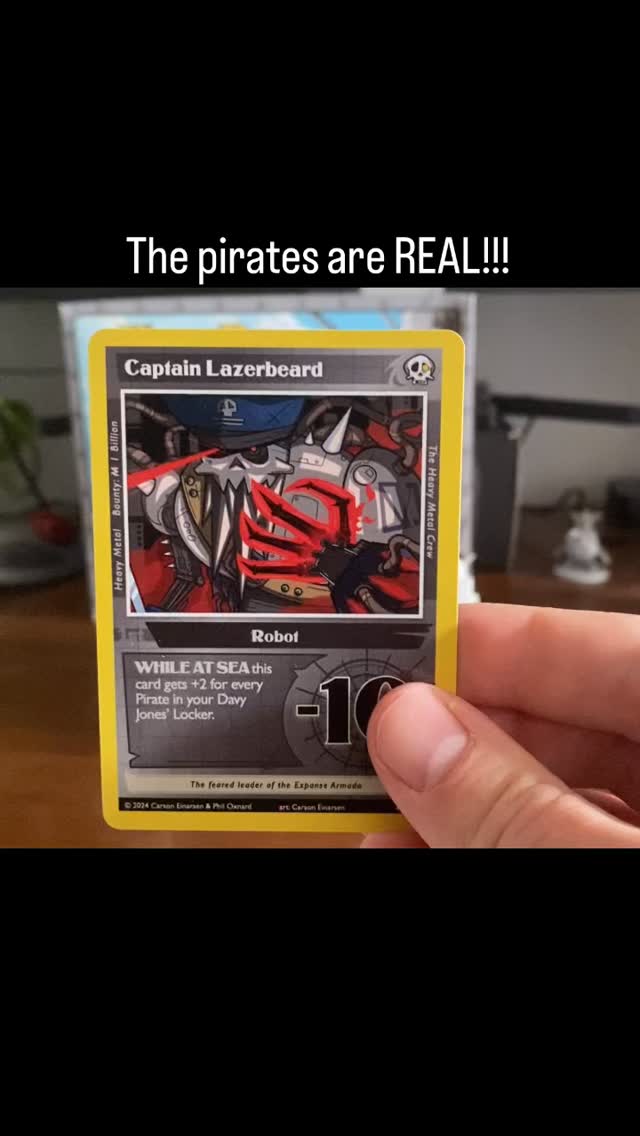 I love my angry little robot child… he’d be terrifying in real life, at 8ft tall, but here, he’s perfect and adorable. Which pirate will enter the real world next???? #pirate #indiegame #herebemonsters #hbm #indieartist