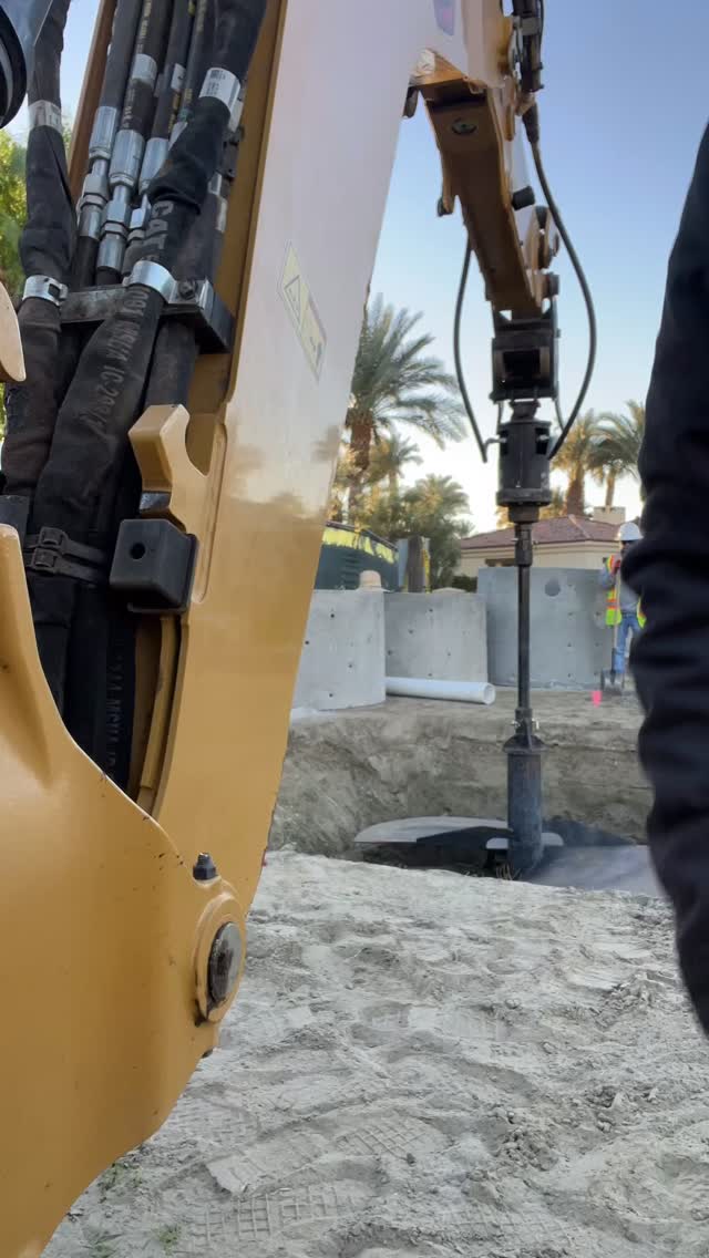 Drywell installation in progress—designed to manage runoff, protect the site, and keep water flowing where it should. Another step toward a solid, long-lasting project.