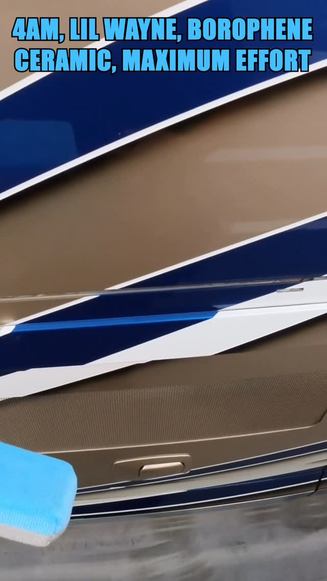 Ceramic Application on black paint is straight cheeks. IYKYK, Everything looks great till you check it in the sun lol.
•
•
•
•
#RVDetailing #Detailing #ViperDetailing #RVLife #ceramiccoating