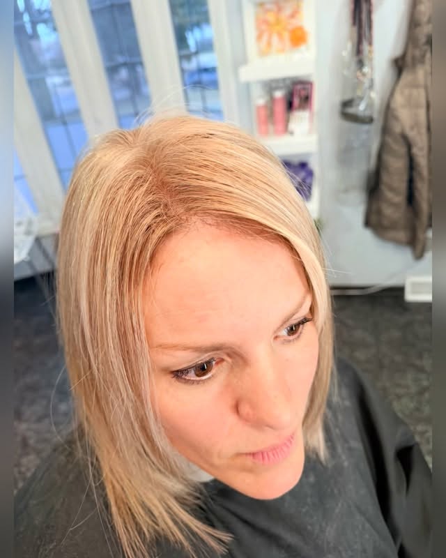 If you’re tired of being able to see your scalp through your hair, let’s fix that!! #thisisyoursign #confidenceloading #beautymarksalon #grandvillemichigan #closureintegration