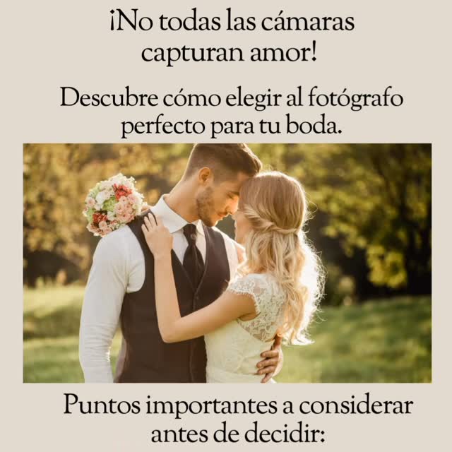 Elegir al fotógrafo de tu boda no es elegir a “otro suplidor más”.
Es la persona que va a capturar lo único que no se puede repetir.
Cuando el día pase —porque pasa rápido—
lo único que quedará serán las memorias que crearon junto a sus invitados.
No se trata de pagar por horas ni por cantidad de fotos.
Se trata de confiarle a alguien tu historia de amor, creado recuerdos que los acompañarán siempre.#novias2026 #miboda #wedding #bodaperfecta