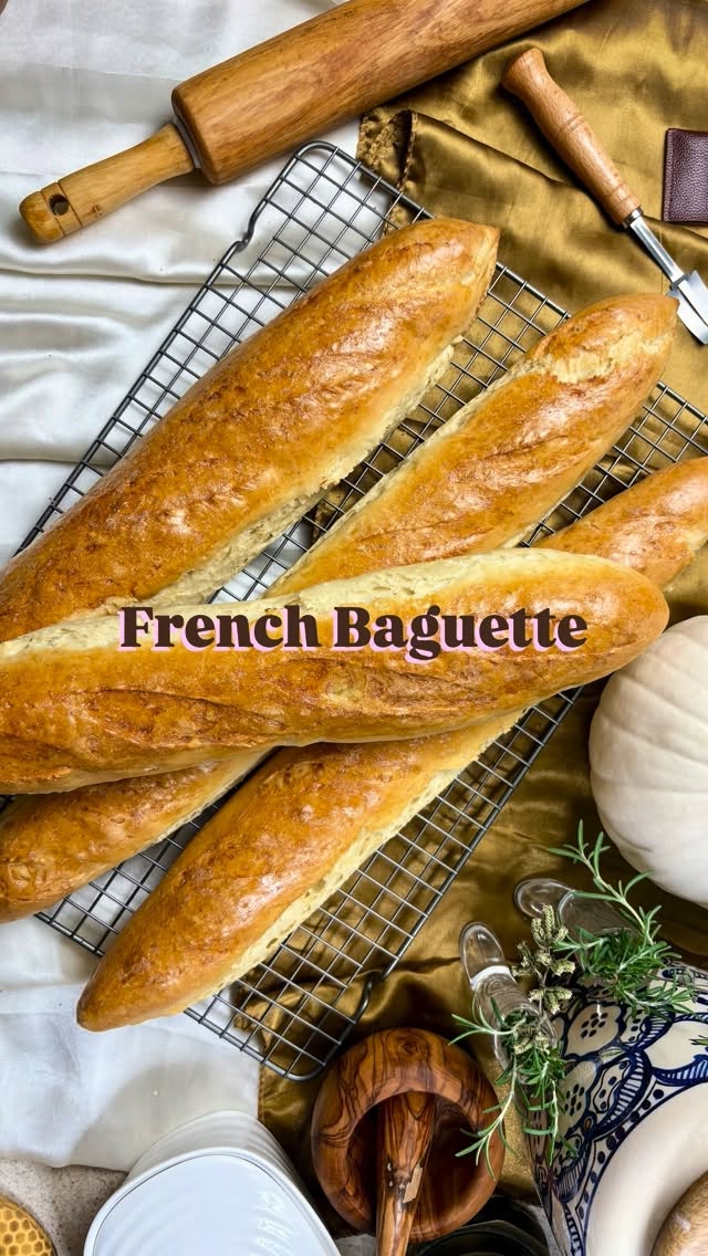 Season 3, Episode 8
Hi my darling friends!!!
I hope you didn’t miss me for too long 🤍 I’m officially settled into my new home and ready to step into this next chapter—but before I do, I had to finish what I started… Season 3 ✨
Today’s episode is all about French baguettes—a recipe I’ve been quietly perfecting for quite some time now. After many bakes, tweaks, and family taste tests, I can finally say I’m truly happy with this one. Simple ingredients, honest technique, and patience—the same principles passed down through generations in my family kitchen.
As always, you can find the full recipe on my baking blog 🥖
And if you’re very new to baking, don’t forget to check out my FREE full course: “Fundamentals of Baking Bread”—it’s designed to guide you step-by-step and build confidence from the very beginning.
I’ll also be hosting private baking lessons soon 🤍
Small, intimate sessions (1–4 spots at a time) for anyone who wants hands-on guidance, whether you’re just starting out or refining your technique.
I can’t wait to wrap up this season and begin broadcasting from my new kitchen for the next one—more bakes, more “on the menu” inspiration, and more of the generational recipes that shaped me.
Thank you for being here and growing with me 🫶
This is only the beginning.
📌 Save this for later
💬 Tell me—are you team baguette or sourdough?
➡️ Follow along for more bakes, heritage recipes & cozy kitchen moments
✨ Featured Favorites:
Superior Quality Extra Virgin Olive Oil by @olivedaofficial (it’s linked on my baking blog) 🫒🍸
#breadbaking #frenchbaguette #spreadsomedoughtoday #homebaker