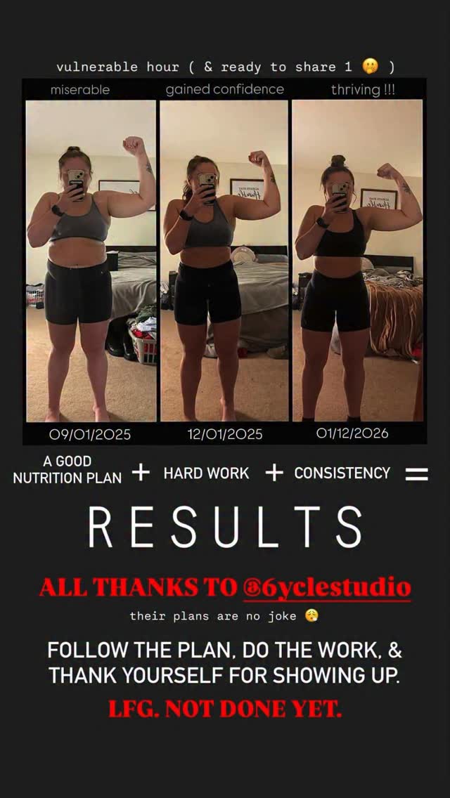 We often hear from people that they aren’t feeling motivated.
Motivation doesn’t come before effort. Effort always has to come before the motivation shows up.
Most people don’t change their lives in some big, dramatic moment.
It usually starts with a decision of being tired of where you are, and getting around other people who can help you grow out of it.
At first, yes it’s uncomfortable.
Awkward.
You will second-guess yourself.
You wonder if this will really work this time, because maybe it hasn’t before.
So you show up once.
Then you show up again.
Then again, except this time life has given you every reason to “take a day off”
And somewhere along the way, something shifts within you.
Newfound confidence starts to replace doubt.
A new energy starts to replace your old hesitation.
You stop asking if you can do this, because you’ve started proving that you already are.
Then you feel more motivated to keep going.
Because motivation doesn’t come out of nowhere before you start making the effort.
You’ll get motivated once you’ve started making the effort.
*real transformation picture from Jordi H, posted with her permission*