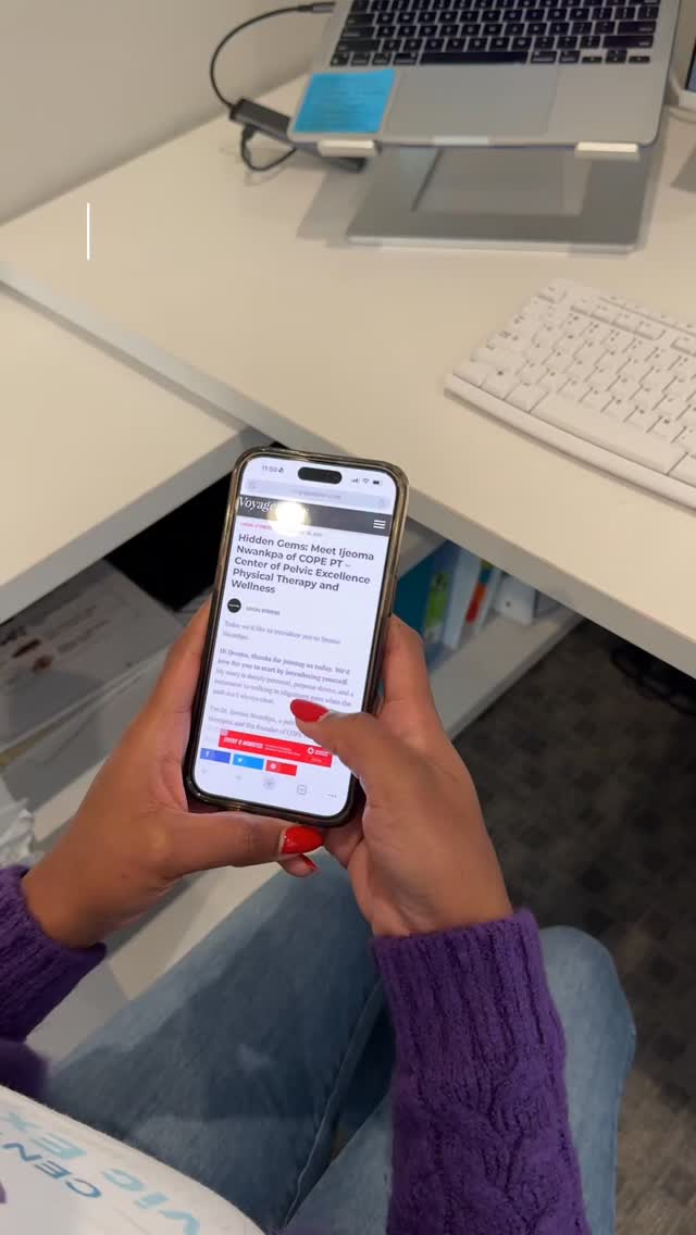 ✨ Big news! Our Founder and CEO, Dr. Ijeoma, was featured in Voyage Magazine! ✨
We’re honored to be recognized for the work we do at COPE Physical Therapy, helping people navigate pelvic floor health, postpartum recovery, and overall body confidence with care, expertise, and compassion.
Check out the article to learn more about our mission, our approach, and why pelvic health matters for everyone — not just a select few.
📍 Dallas: 12700 Hillcrest Rd., Ste 149, Dallas, TX 75230 | 📞 (817) 381-5110
📍 McKinney: 3721 S. Stonebridge Dr., Unit 1102, McKinney, TX 75070 | 📞 (817) 381-5177
🌐 Book your session: copept.com