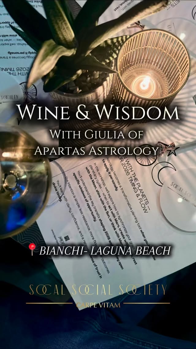 ✨Our 1st official SoCal Social Society event is in the books and what a perfect spot to enjoy this moment! ✨
The wine was delicious and the bites were plentiful. And attendees; Your energy is what made our very first gathering so special. Thank you to everyone who showed up & helped bring this vision to life.
This is only the beginning, SoCal Socialites. Carpé vitam. 💫