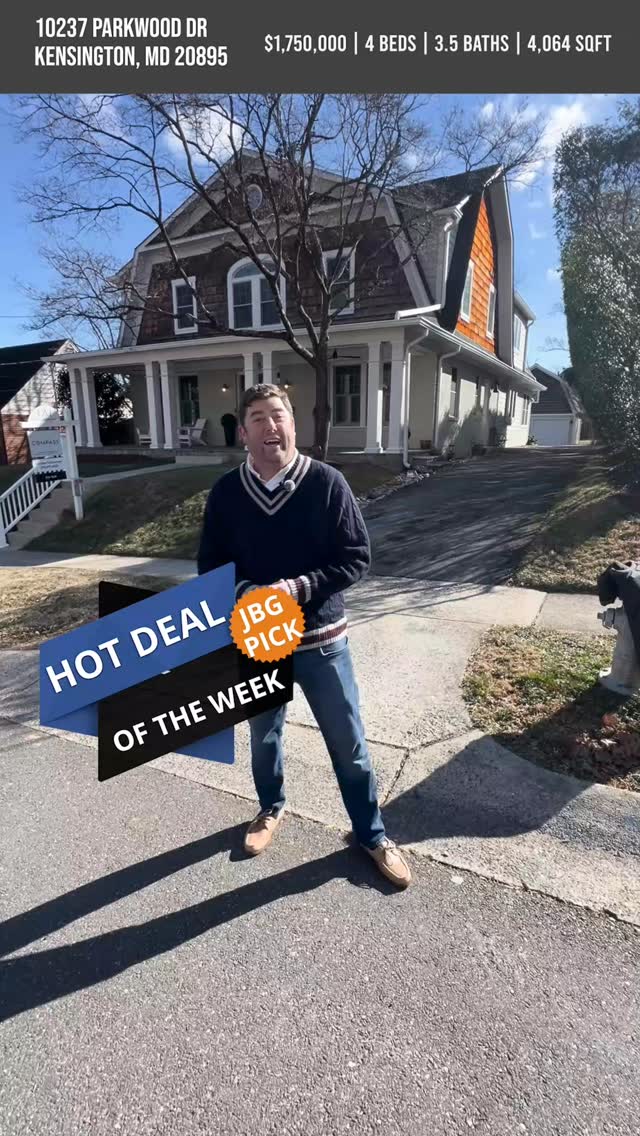 This week’s Market Minutes is out — and this is the Jeweler Burton Group Pick of the Week.
📍 10237 Parkwood Drive | Kensington, MD
Offered at $1,750,000, this expanded home delivers over 4,000 square feet, a deep lot, and a rare detached garage apartment — all in one of Kensington’s most sought-after locations, just steps from Rock Creek Park.
We break down this property in detail — along with what we’re seeing in the market right now — in the full episode of Market Minutes.
▶️ Watch the full Market Minutes on YouTube.
Follow the link in bio.
Learn more at www.JewelerBurton.com
.
Listed by Denise McGowan | Compass
#MarketMinutes #PickOfTheWeek #KensingtonMD #MontgomeryCountyRealEstate #DMVRealEstate MarylandHomes CompassRealEstate JewelerBurtonGroup