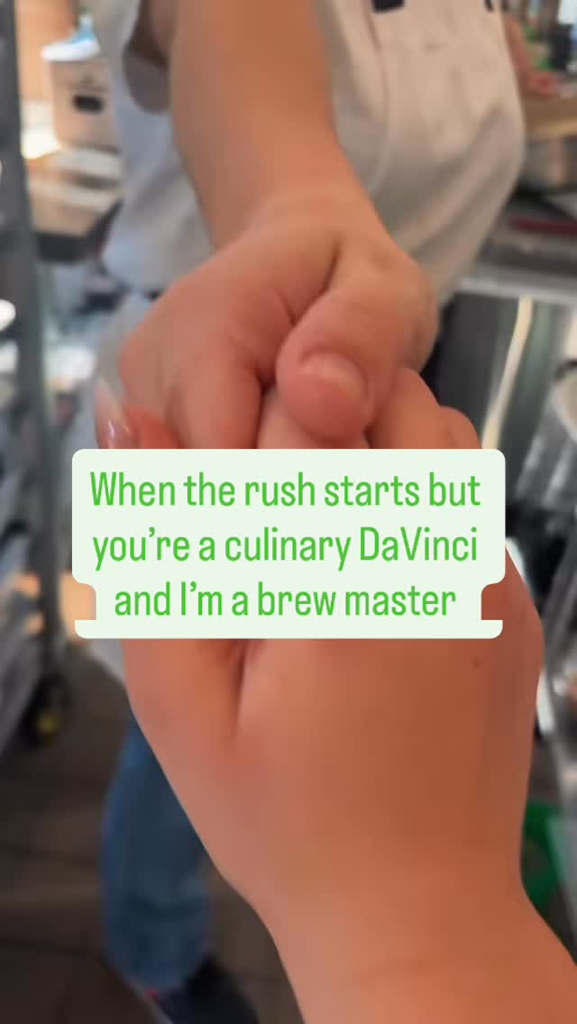 👋 When your shift soulmate gets pulled away because you’re the Brew Master ☕️ and she’s the Culinary DaVinci 🥞
💚 Same team, different talents — temporary separation, permanent greatness ✨
📣 Yes, we’re OPEN today — Martin Luther King Jr. Day!
💚 Come taste the deliciousness and watch us work our magic for you 💛
#BrewMaster
#CulinaryDaVinci
#TeamKRAVE
#welovekrave
#MartinLutherKingJrDay