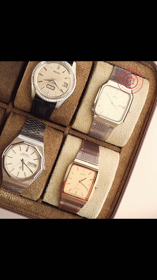 Happy Seiko Sunday #watchfam
I’ve built a mini-collection of vintage Seikos over the past year and thought I’d share some of the progress here 🙏
This part of my Seiko collection represents Japanese domestic market (JDM) models from the 1960’s to 1980’s and features watches made from hardened steel, tungsten carbide and other unique metal that Seiko experimented with 🪨🇯🇵
I never knew that Seiko developed a serious metallurgic research division during this time to push the boundaries of metals used in traditional watchmaking. It’s neat to learn something new about this hobby (or obsession) that happened over a half-century ago 🤷🏻
#seiko #sunday