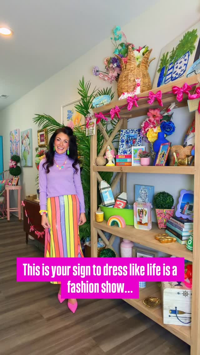 Dopamine dressing is exactly that… wearing joyful clothes that release happy hormones into your brain.
For every woman who has been told to turn it down, to dim your sparkle, that you’re too much, or too loud; this is your permission slip to dress for that little girl. 👑
If it makes you smile, wear it.
Treat Tuesday like it’s the best day ever, and life like the fashion show it is.
Ready to go deeper into your own style and confidence? Sign up on the waitlist (link in bio) for Dress Like Who You’re Becoming, officially launching February 10th! 🎉👏🏼🌈