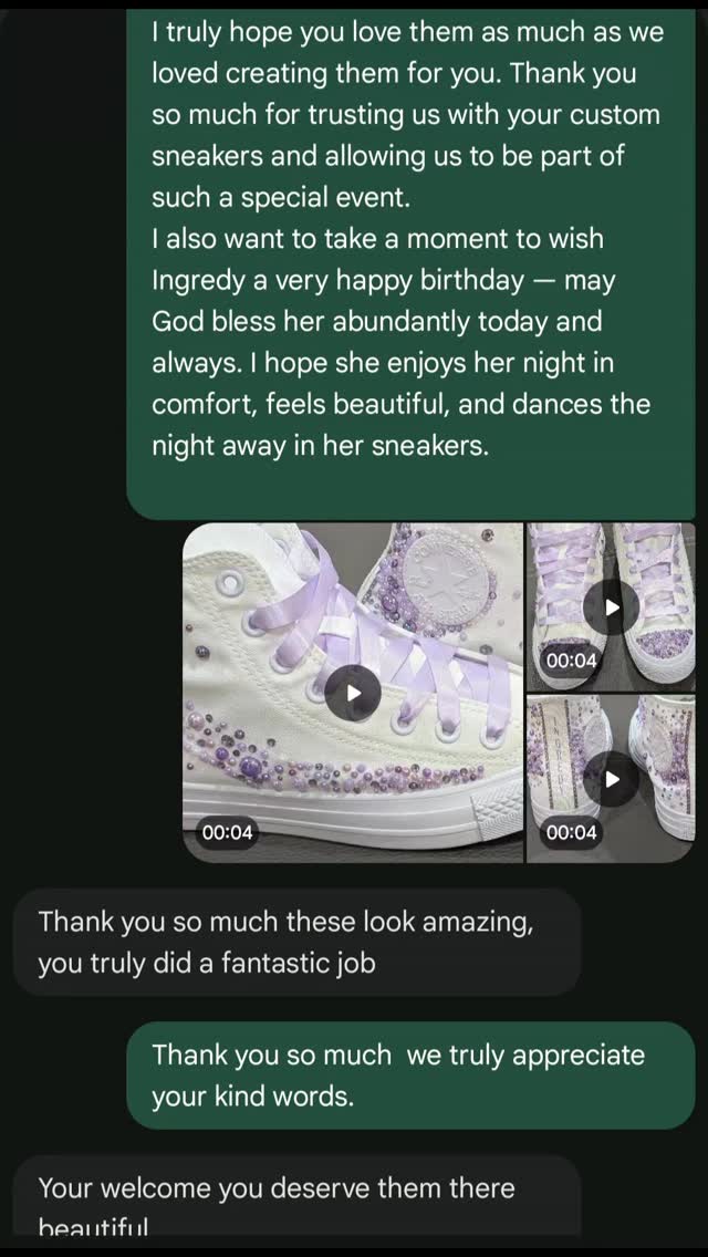 Another happy customer ❤️😍
#UpliftingCloset #smallbusiness #review #Quinceañera #sneakers