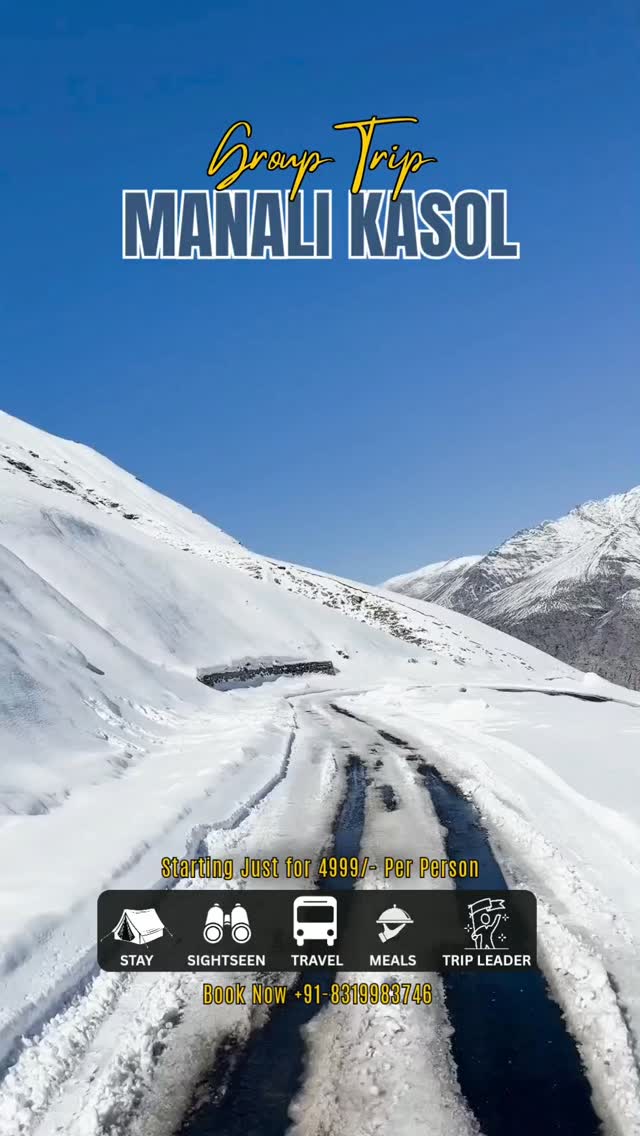 🔥 MANALI ADVENTURE DEAL YOU CAN’T MISS! 🔥
Dreaming of mountains, thrill & fresh Himalayan air?
Trexpert brings you the perfect Manali getaway packed with adventure, views, and unforgettable moments! 🏔️✨
🪂 Fly high with paragliding
🌄 Explore scenic valleys & mountain villages
❄️ Feel the true spirit of Himachal
💥 3 Nights / 4 Days starting at just ₹5,999
📍 Manali, Himachal Pradesh
⏳ Limited seats available – book before prices rise!
📞 Call Now:
📲 831-998-3746 | 898-989-1739
📸 Instagram: @trexpert_official
🌐 www.trexpert.co.in
👉 Tap BOOK NOW & turn your holiday into an ADVENTURE!
#ManaliDeal
#TrexpertAdventures
#ManaliPackage
#AdventureOnBudget
#HimachalTrip
TravelOffersIndia
ManaliTour
AdventureLovers
BookYourAdventure
MountainGetaway
ParaglidingManali
TravelWithTrexpert
HolidaySale
ExploreHimachal
TripGoalsIndia
