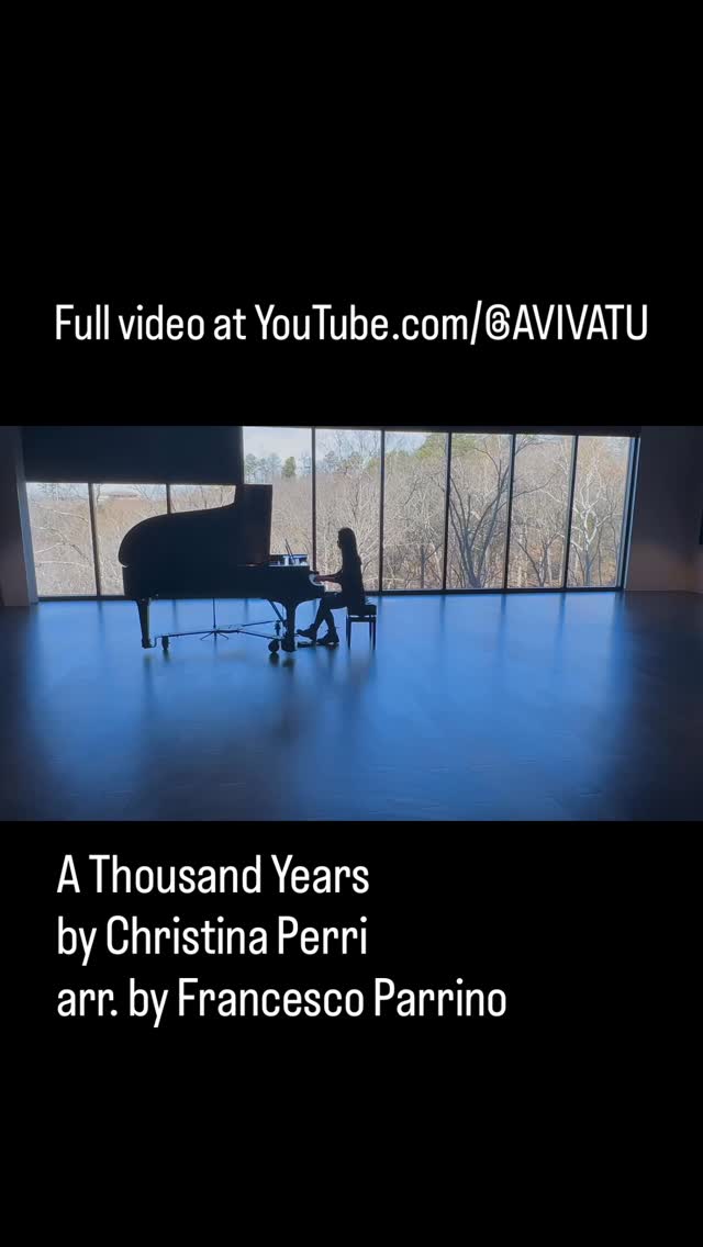 A Thousand Years
by @christinaperri
arr. by @francescoparrinomusic
Filmed @blackwulf2006
YouTube link
https://youtu.be/PFR47Ziqyyo
#athousandyears #christinaperri #francescoparrino #avivatu #pianist