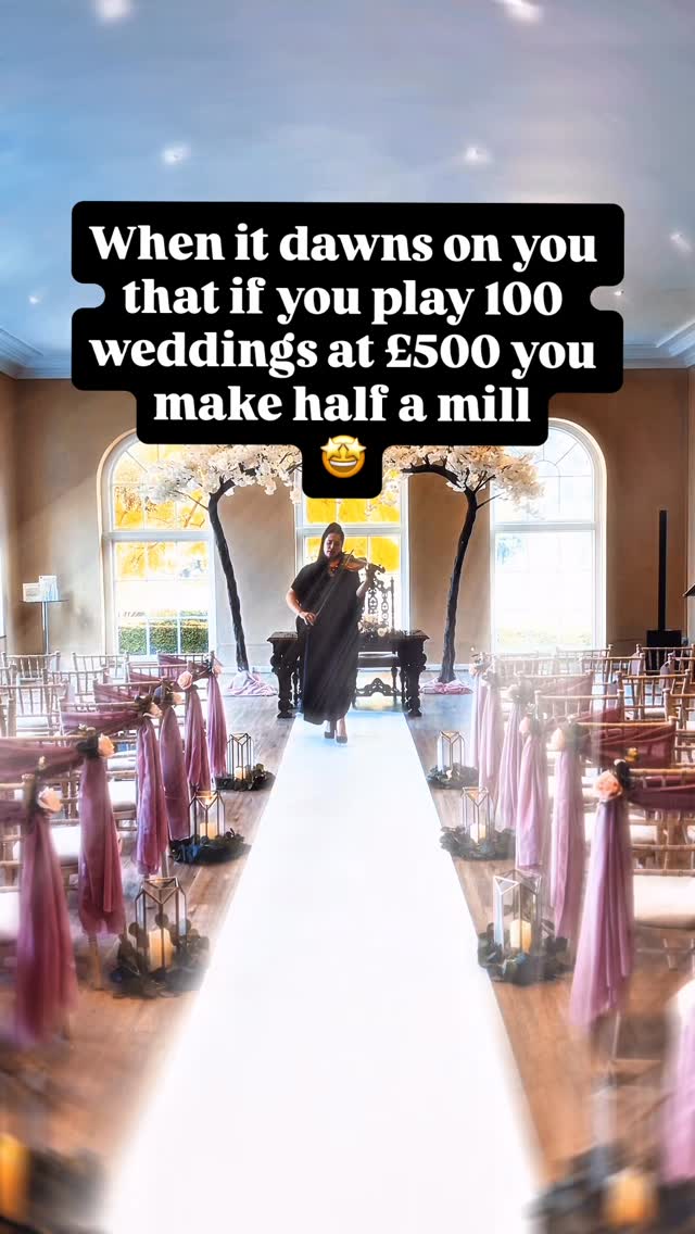 💰Am I close to getting my first million?!💵
My brain is saying ‘half a million’ this year but my calculator keeps saying ‘calm down’ - what’s going on?! 😭
But seriously… 100 weddings is a LOT of love stories to be a part of in 1 year. 🥰
How many events do you think makes a career? ❓
Would like to receive my packages? DM the following information and an email with my most popular packages will be with you shortly. 😍
🎻 the date of your wedding
🎻 the postcode of your venue
🎻 an email address.
✅ Follow for more wedding maths and music. 😁
#musician
#musicianlife
#weddingviolinist
#harpist
#weddinginsdustry
#weddingharpist
#essexwedding
#essexviolinist
#weddingideas
