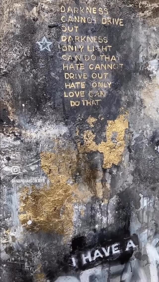 "I have a dream that one day every valley shall be exalted, and every hill and mountain shall be made low, the rough places will be made plain, and the crooked places will be made straight; 'and the glory of the Lord shall be revealed and all flesh shall see it together.'
#mlk #dream #originalart #martinlutherking