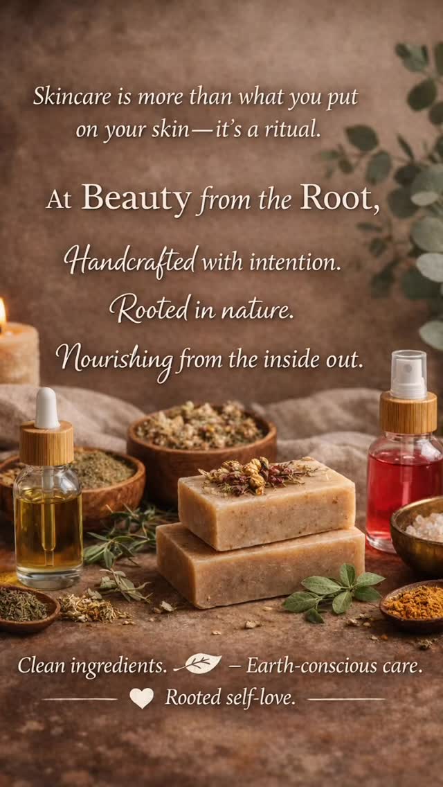 ✨ Skincare is more than what you put on your skin — it’s a ritual.
At Beauty from the Root, we believe healthy skin starts with intention, plant-based ingredients, and slowing down enough to care for yourself deeply. From our handcrafted soaps to our hibiscus rosewater, every product is rooted in nature and created with love.
If you’re on a journey toward mindful self-care, clean skincare, and supporting, Indigenous-owned brands — you’re in the right place 💗🌱
👉🏽 Follow along for holistic skincare, wellness rituals, and rooted self-love.
.
.
.
#BeautyFromTheRoot
#HolisticSkincare
#NaturalSkincare
#PlantBasedSkincare
#skincareritual