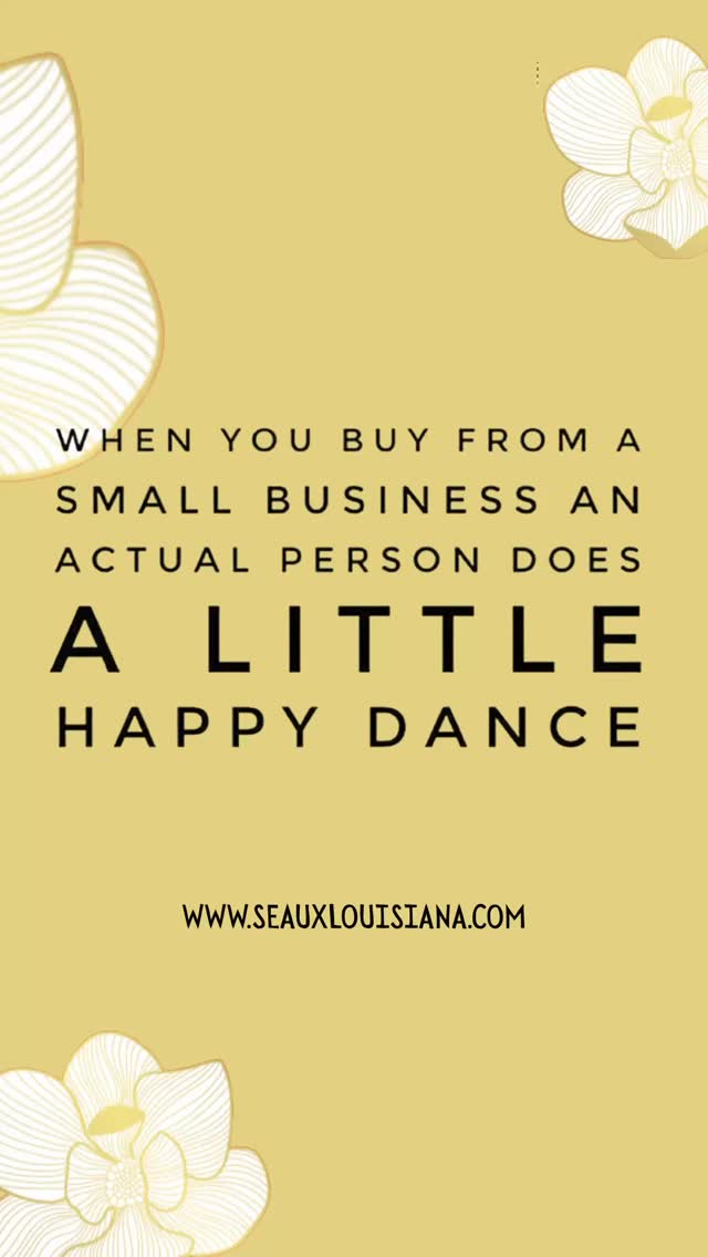 Behind every Seaux Louisiana order is a happy dance, a grateful heart, and a “Thank you, Cher!”
Shop small. Shop Seaux Louisiana.
Tap the link and make someone smile today.
www.seauxlouisiana.com
#shopsmall #louisianalove #seauxlouisiana #smallbusinessowner