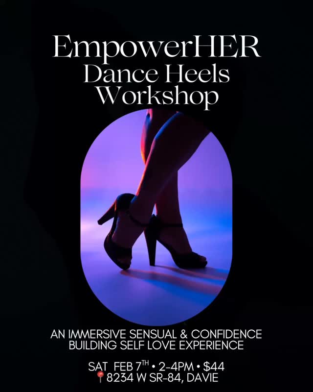 Calling all WOMBen š šŖāØš£
Join me on this special workshop!
Learn basic dance heels moves & feel
šŖEmpowered
š Energized
šŖ Confident
š Sensual
This is a workshop for all women looking to feel more intuned with their bodies, particularly their feminine energy š„
š Saturday Feb 7th
š 2-4pm
š 8234 W SR-84, Davie
š° $44
Call your sisters ⨠Itās time to have a blast š„
www.mamaitri.com/event
#danceheels #feminineembodiment #confidentwoman #wombhealing #coachingwomen