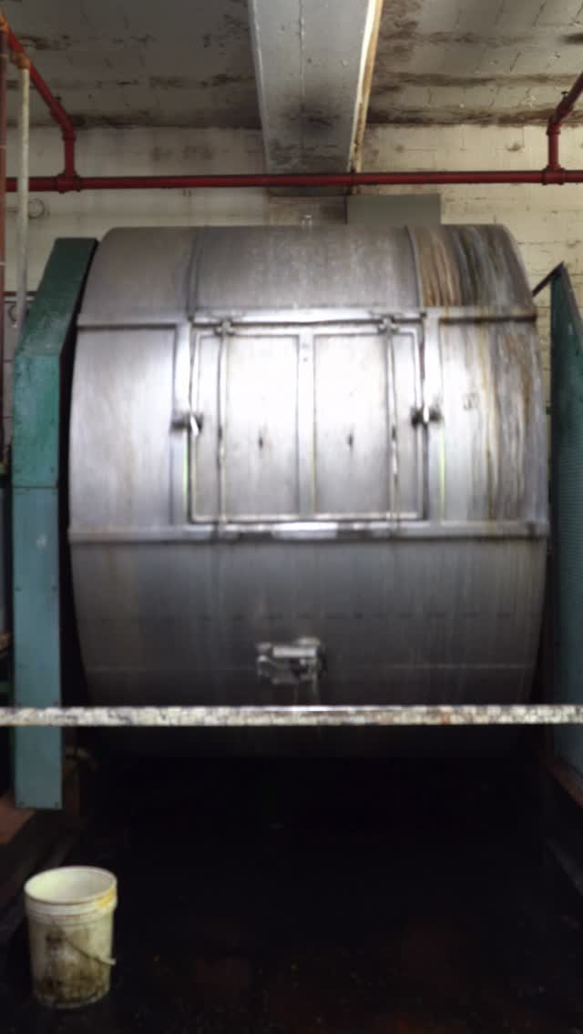 It’s cold out but the drums are spinning! #leather #madeinamerica #tannery