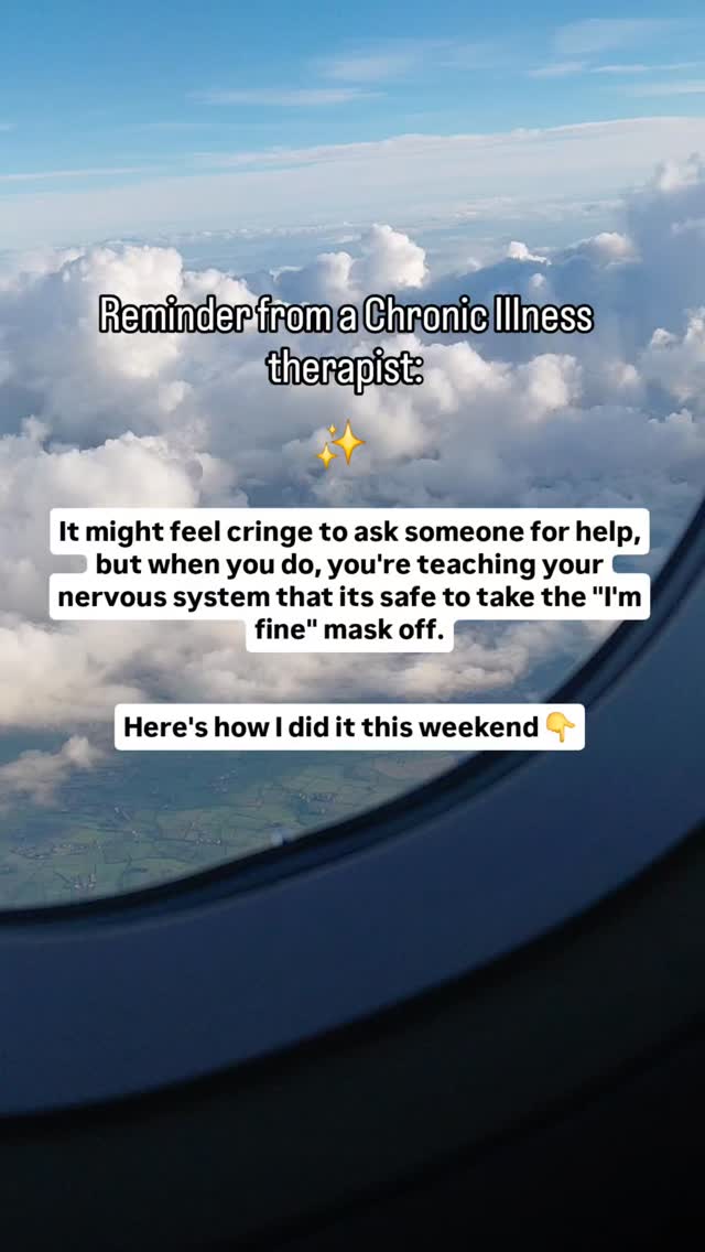 So this weekend I took myself off to London to meet a bunch of therapists IRL. I was excited and I was nervous. And also very aware that my back and hips would not hold up well with all the travel and walking 🫠
Saturday came and I got myself to the airport, sat in the horrific plane seat position for an hour and half, then walked across the airport, got a train for an hour and a half, then walked to my hotel. (Let's not even talk about Tube stress 🤣)
By the time I met up with everyone that afternoon, my pain was paining (currently I can only do about 30 mins of activity before it kicks in) and after a couple of hours I was in bits. We were walking to dinner and I could feel myself getting slower and limping and I was embarrassed. How could I keep up?
And then I thought 'no f*ck it, be honest'. I told one person that I was struggling to keep up because I was in pain.. and what happened? She slowed down and went 'that's okay'. And the world didn't end. She didn't judge me or ask questions. We just adjusted. And I felt safe again to be me 💜
So here's your reminder; it can be scary to be honest, to ask for a hand, but when you do, it reminds your nervous system that it's okay to have needs.
#chronicpain #spooniesupport