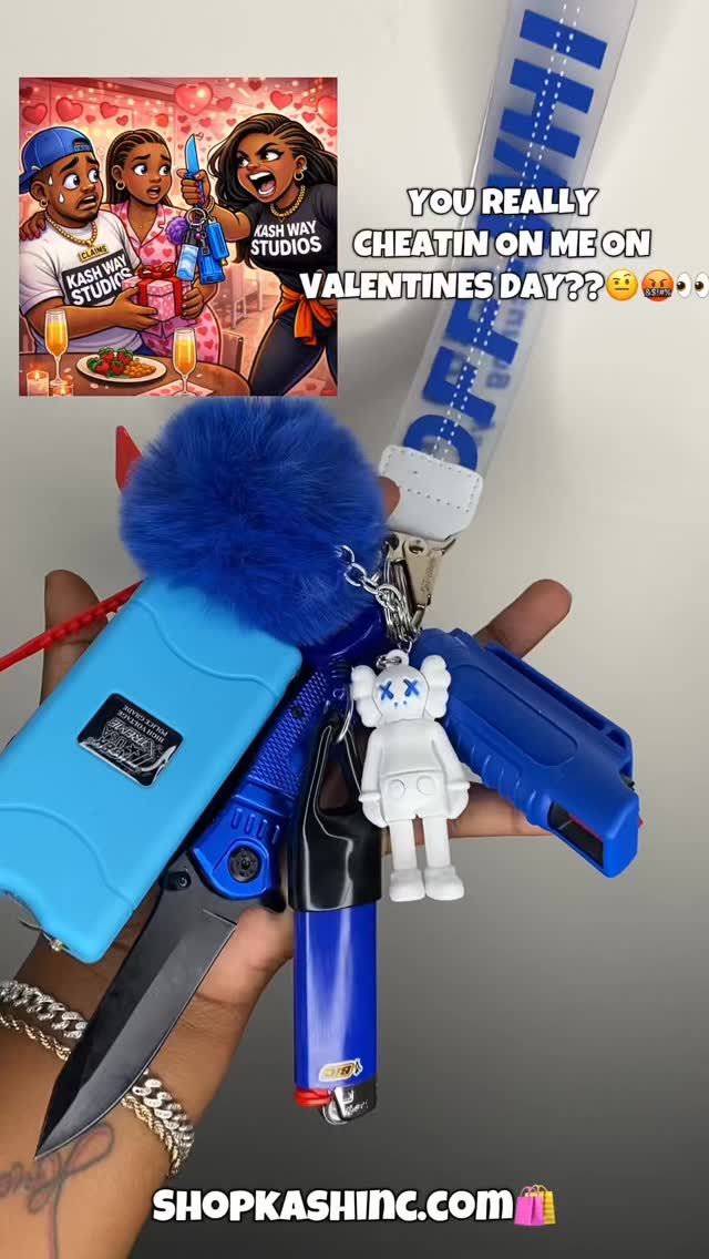 VALENTINES DAY REALLY IS FINNA BE DA WORST DAY FOR ALL 3 OF US!🤨🤬🗡️
ARE YOU READY TO GET HER SOME PRETTY PROTECTION?👀🥵🤭 ONLY AT LINK IN BIO! 🛍 PRODUCT: “JUNKIEZ KEYCHAIN” AT SHOPKASHINC.COM🛍 INCLUDES JUNKD Stun G, Pep spray, 8” Pocket Knfe, OW Wristlet, Lighter + Leash, Kaw Kid, Authenticity tag, & Puff💫
#kashwaystudios #fyp #selfdefensekeychain #selfdefenseset #junkstungun