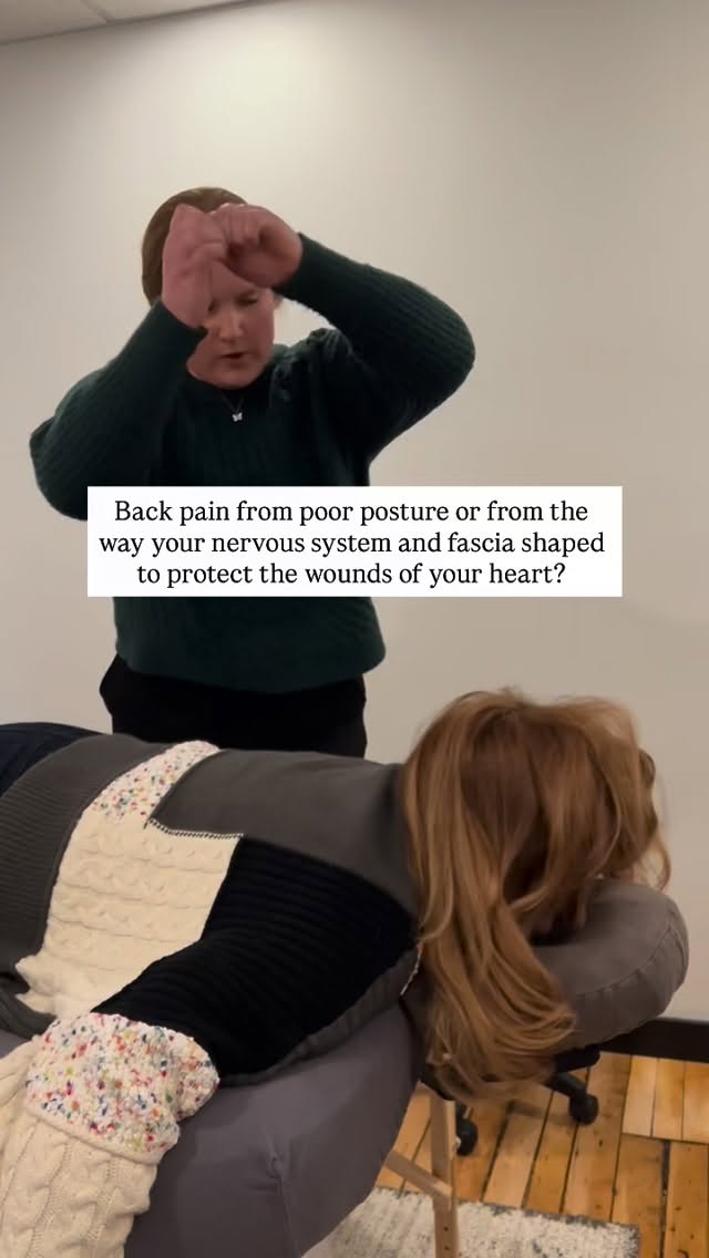 Our nervous system, facia, and inner world shape to protect against pain, old wounds, and perceived threats. This is how we are designed, there is no escaping it.
This type of brilliant system is what helps us to survive. However, when we’re no longer in a state of imminent danger and threat, these protective patterns and strategies are no longer needed. A nervous system that braces for impact for its lifetime is a nervous system that doesn’t get to experience what it means to feel alive.
Many people come in with chronic pain, believing it’s a structural problem or their body tense from stress at work. What we uncover through our work together is that their body and their nervous system have shaped to protect certain wounds. We also find that there are parts of them that so badly long to be witnessed, heard, and integrated, that they present pain in effort to communicate. “Please see me!”, they quite literally scream.
Now, 1:1 sessions are incredibly supportive to witness and integrate these wounded parts and unwind the protective patterns when they’re ready. This is why I offer both Spinal Energetics and Inner Child Embodiment.
However, understanding the process of how to meet these parts, emotions & patterns, locate where they reside in your system, release their charge, integrate their imprint and wisdom, and embody a new way of being, is essential for everyone seeking freedom from their pain.
If that’s you, join us in The Inner Alchemy Process program where I teach you how. Comment “ALCHEMY” for the link.
#somatichealing #nervoussystemhealing #spinalenergetics
