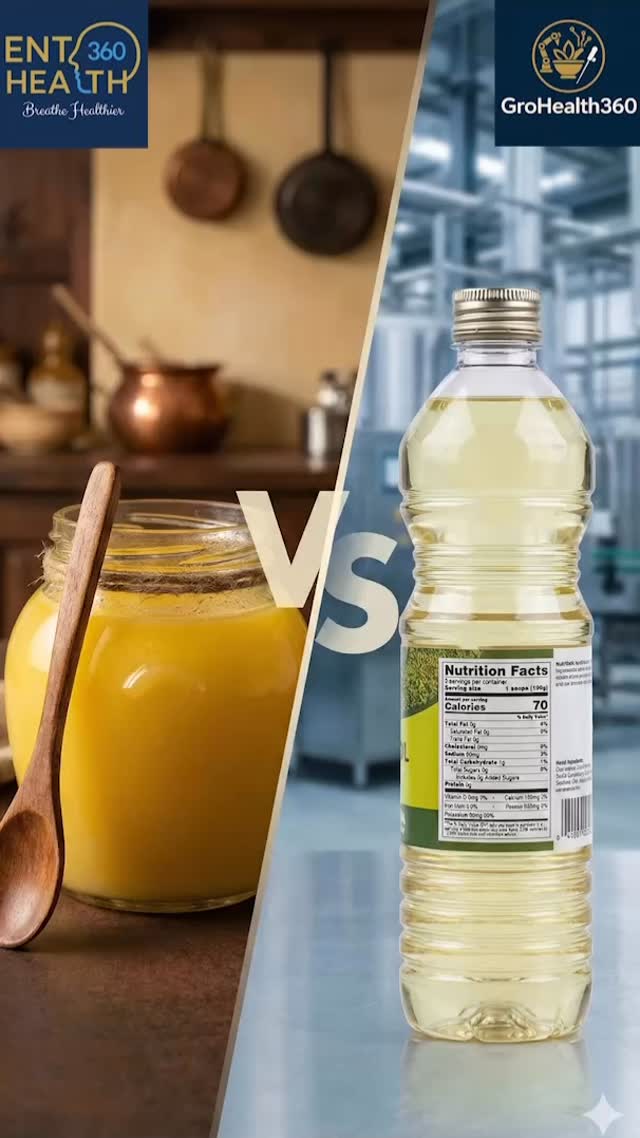 Is your cooking oil actually harming you? 🧪
In this episode of ENTHealth360, host Kiran Muddaiah talks to Dr. Prashanth R Reddy (ENT | Nasal & Productivity Surgeon) about the real impact of mass-produced seed oils versus traditional Ghee. Learn why “Liquid Gold” might be the health hack your body is missing! ✨
✅ Key Takeaways:
The hidden dangers of processed seed oils.
Why Ghee is the superior high-heat choice.
How your oil choice affects your productivity and health.
Follow ENTHealth360 for more expert health insights!
#Ghee #SeedOils #HealthTips