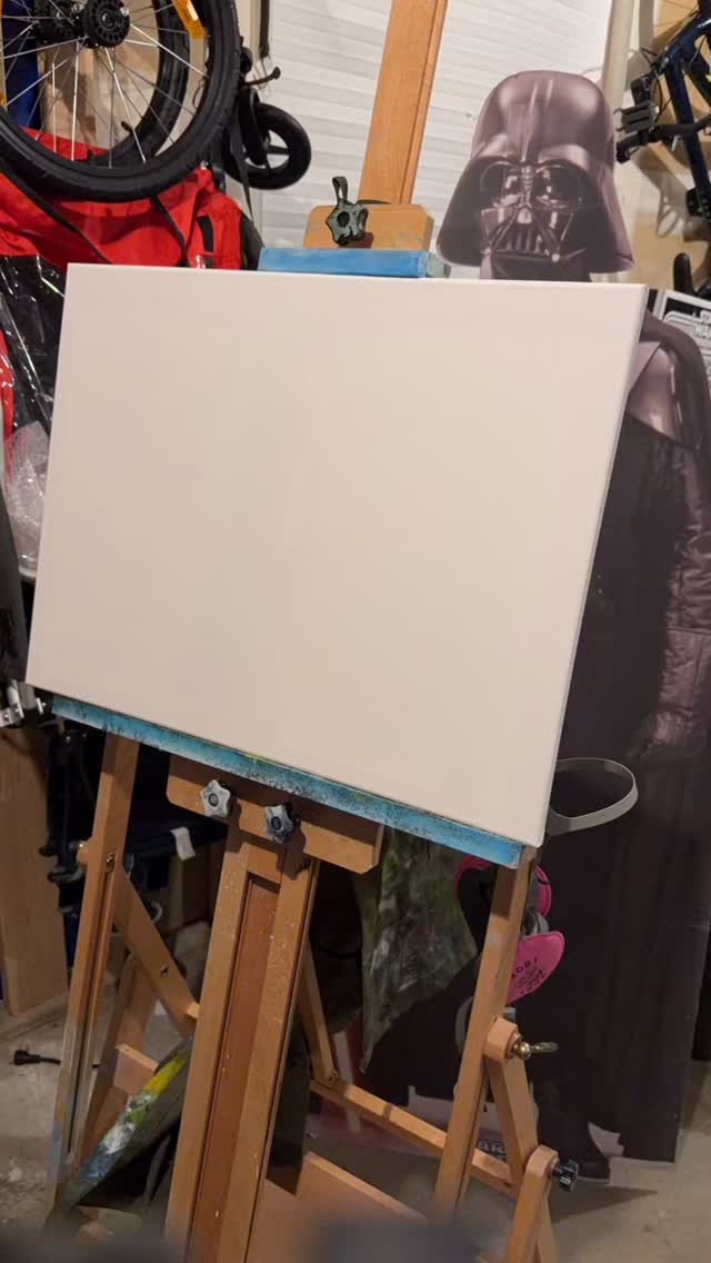 First one in the new garage space. It’s been a while and felt really good to paint again. #oilpainting #fyp #landscape #timelapse #feelingood