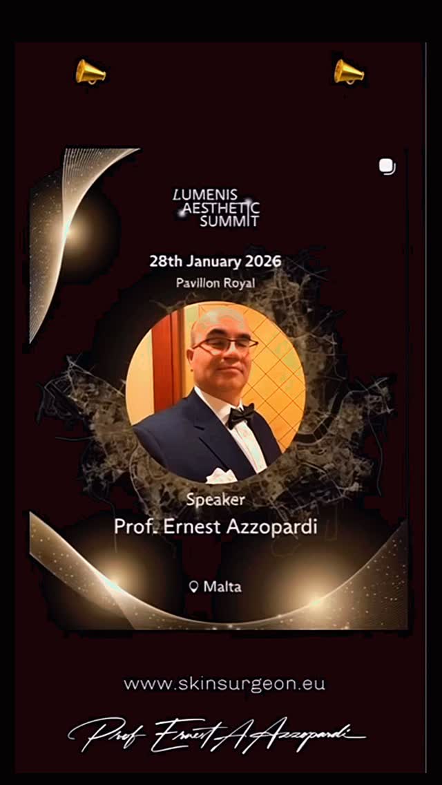 Joining the global faculty at the Lumenis Aesthetic Summit, IMCAS Paris 🇫🇷
Prof. Ernest Azzopardi will be sharing expert perspectives on advanced laser applications in aesthetic and skin surgery.
#IMCASParis #LumenisSummit #LaserMedicine #AestheticExperts #SkinSurgeonEU
To learn more about Prof. Ernest Azzopardi’s work in laser and aesthetic surgery:
🌐 www.skinsurgeon.eu
📧For @patient Enquiries
Info@skinsurgeon.eu
For direct consultant to@consultant referrals
📧Consultant@skinsurgeon.eu