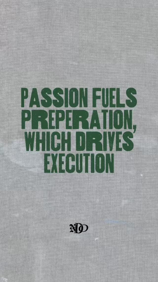Feed the passion, never the distractions!!!!