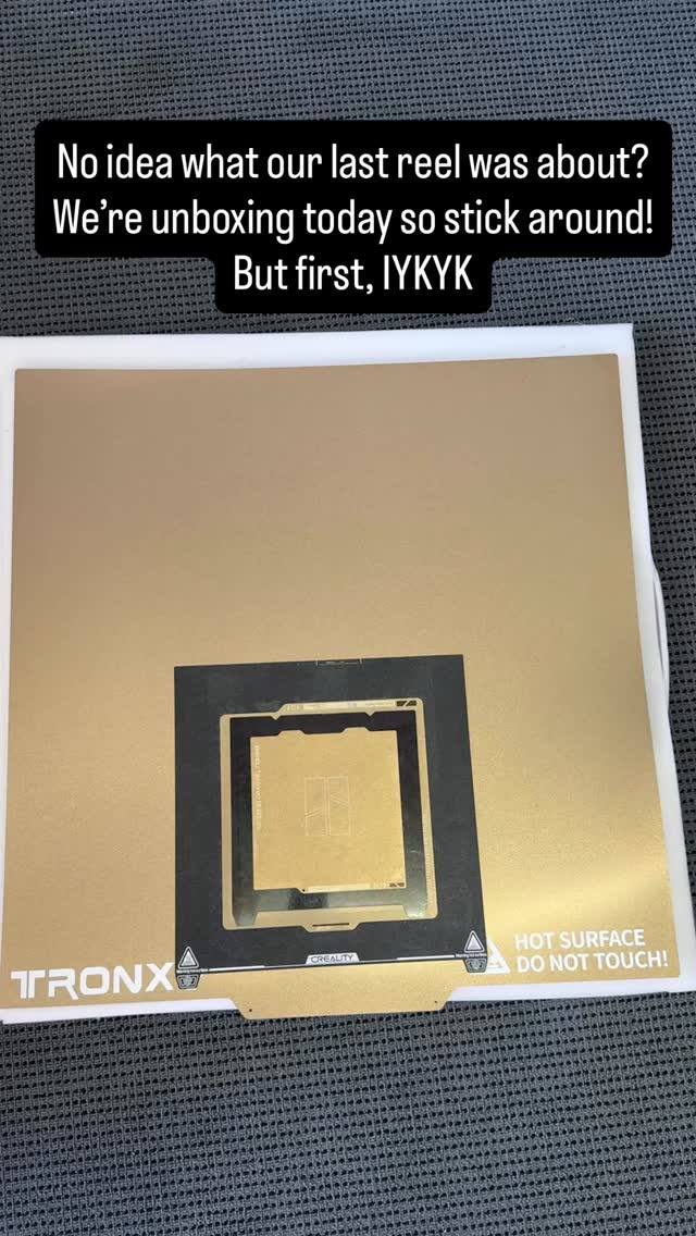 A spot on the grid needed for this impressive build plate!
#3dprinting #iykyk #elegoo #tronxy