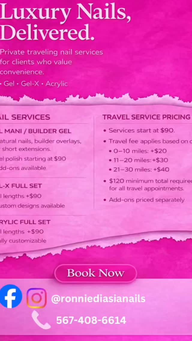 Busy schedule? Prefer privacy?
I bring the nail experience to you 💅🏽
Traveling nail services now available.
.
.
#toledonailtech #travelingnailtech #detroitnailtech #nailcontent #nailtechlife #blackgirlluxury #nailinspo #nailart #nailvlog #lucascounty #utoledo #toledo #bgsunailtech #bgsunails