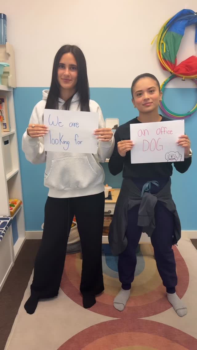 We’re looking for new speech clients! (…and maybe an office dog 👀🐾) Play-based + connection-centered therapy with spots now open 🩵