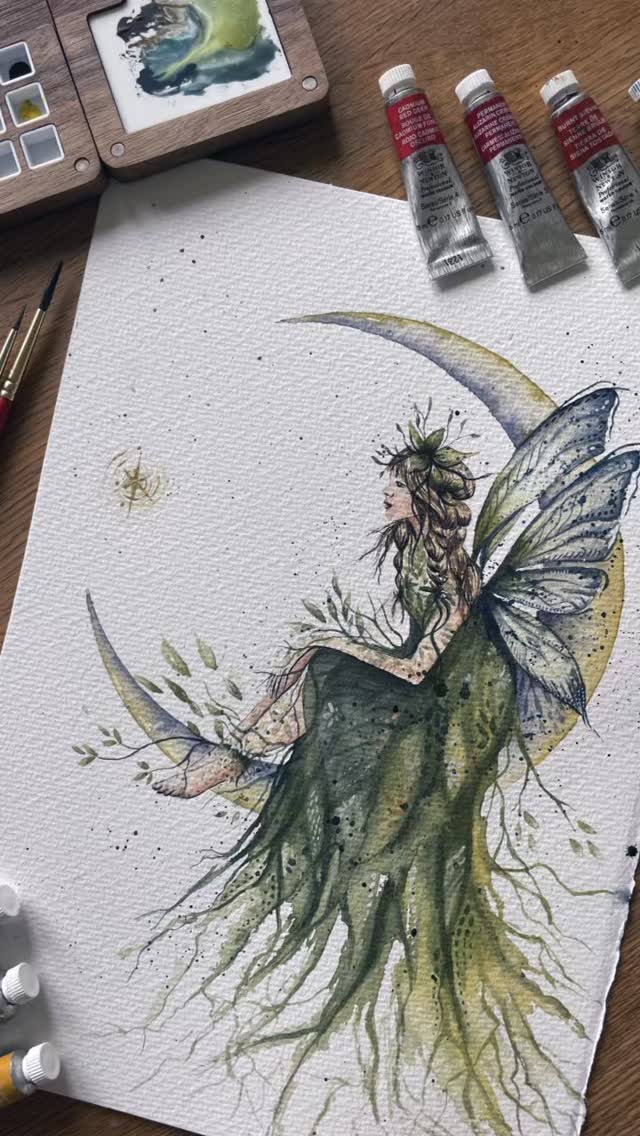 Happy Friday all!
.
I love painting fantasy scenes and this one was such a joy to create. We all need a little bit of whimsy in our lives.
.
#watercolourpainting #paintingvideo #watercolourart #fantasyart #fairypainting