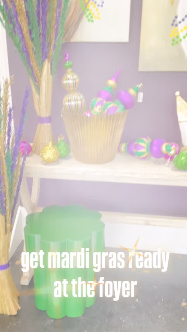 Celebrate in style with our Mardi Gras gifts and decor @thefoyerbr #mardigras #gifts #decor
