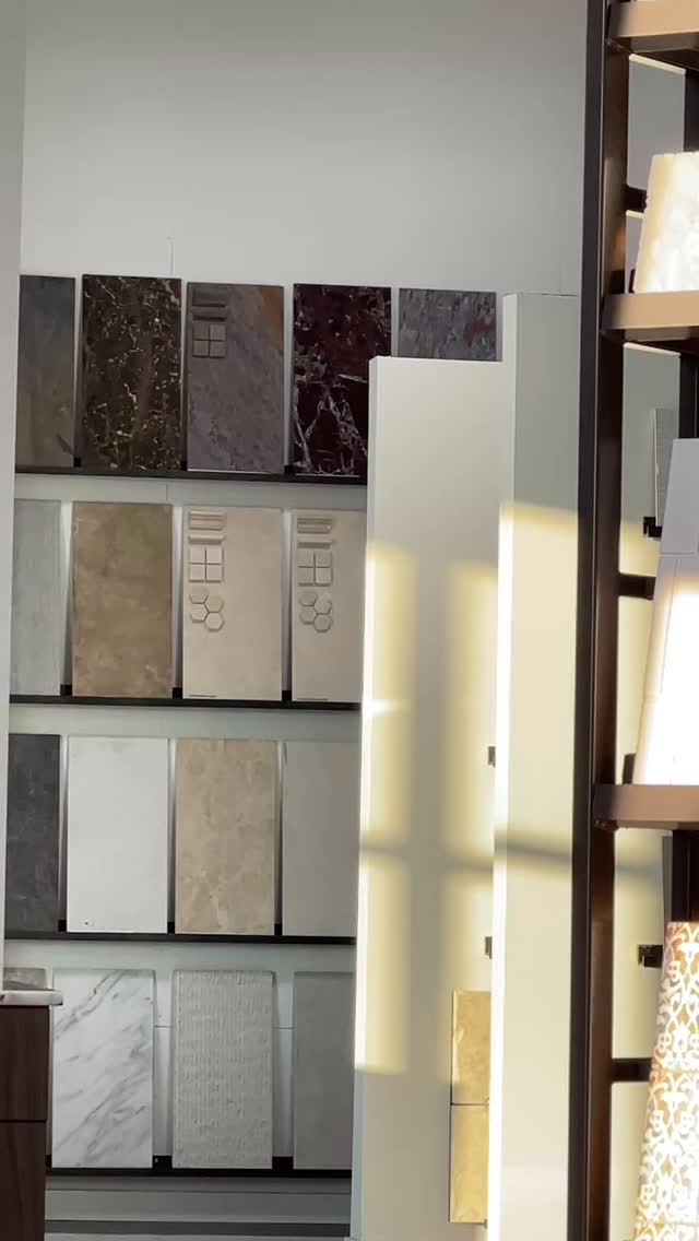 A dreamy showroom filled with natural stone, natural light, intricate ceramics, & more 🪞✨ Come visit us — 5715 Power Inn Rd. Sacramento, CA 95824 #naturalstonedesigngallery #sacramento #tileandstone