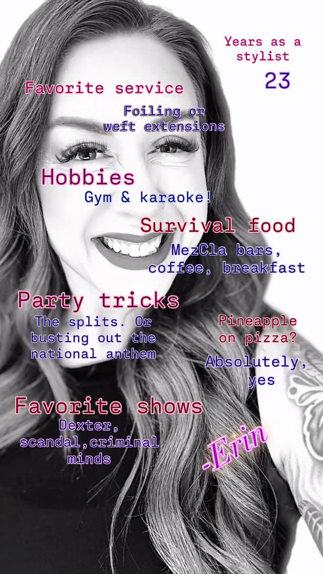 Random facts about me. 🤓
#levelheadedhairdesign