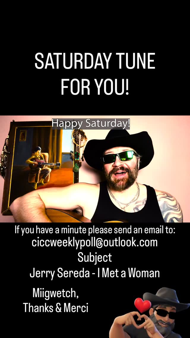 Still time to vote “I Met a Woman” on the Canadian Indie Country Countdown. We love you for taking the time to help us climb! Just email: ciccweeklypoll@outlook.com Subject line: Jerry Sereda - I Met a Woman!
Nitty Gritty Dirt Band for your Saturday Listening! Don’t mind the scratchy throat! Got myself a Canadian Strength Cold 🤣❤️🤠🇨🇦
Miigwetch, Thank you & Merci for your time and support! Love yah, and see yah soon!! #jerrysereda #indigenousmusic #countrymusic #manitobamusic #canadiancountry